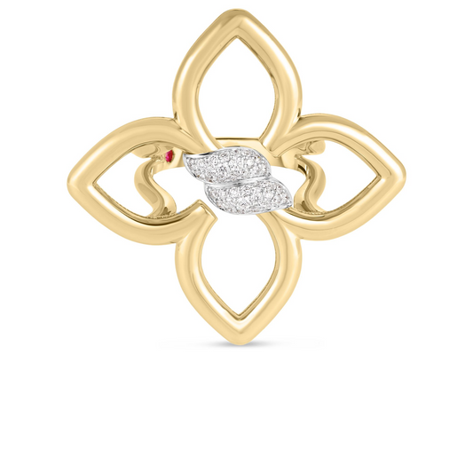 18KY CIALOMA MEDIUM DIAMOND FLOWER RING