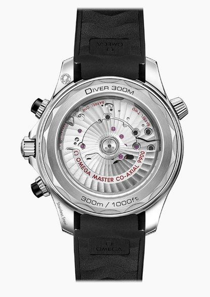 44MM SS SEAMASTER DIVER 300M BLACK CHRONO DIAL