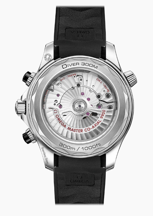 44MM SS SEAMASTER DIVER 300M BLACK CHRONO DIAL