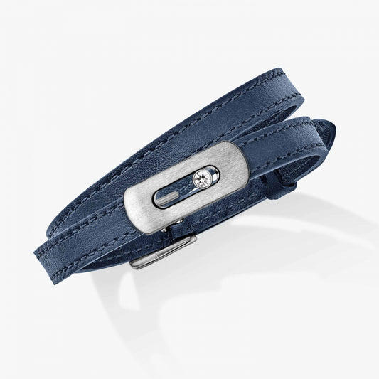 MY MOVE CALFSKIN BRACELET CHINA BLUE