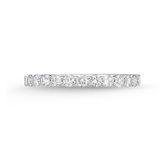 PETITE PLATINUM DIAMOND HALFWAY BAND