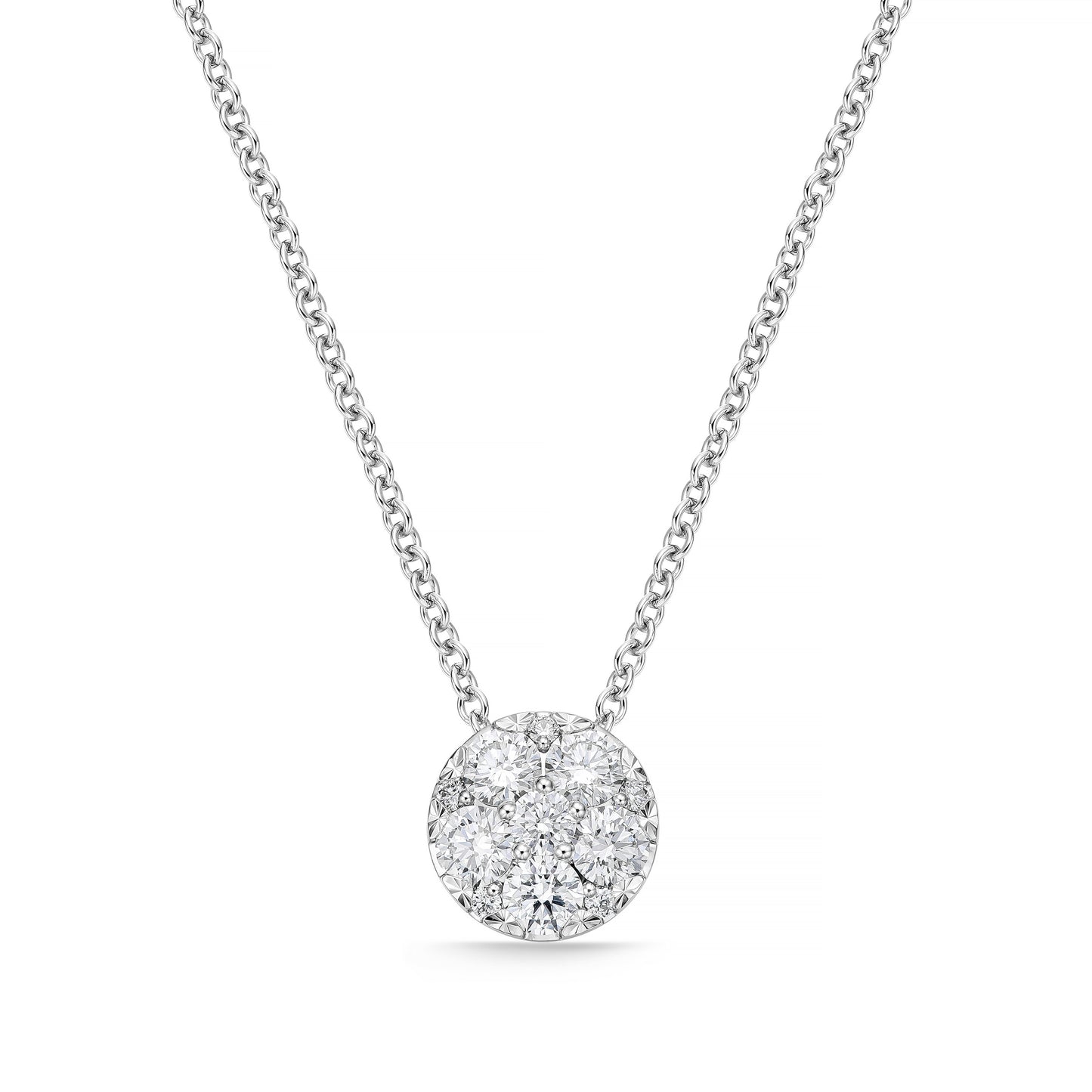 18KW HARMONY CLUSTER DIAMOND PENDANT