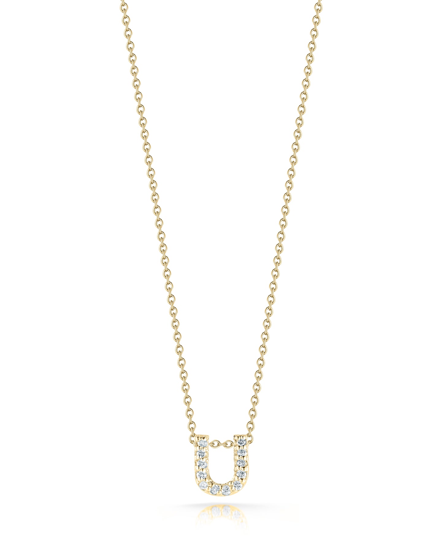 18KY TINY TREASURES DIAMOND LOVE LETTER NECKLACE