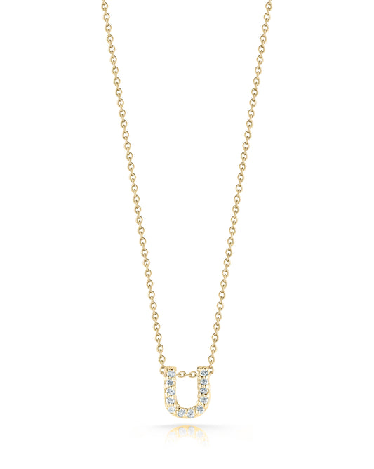 18KY TINY TREASURES DIAMOND LOVE LETTER NECKLACE