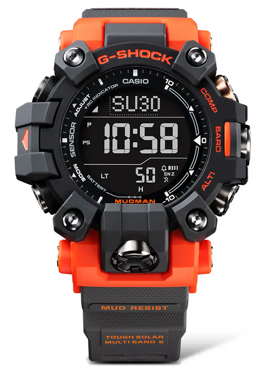 G-SHOCK MASTER OF G-LAND BLACK & ORANGE MUDMAN