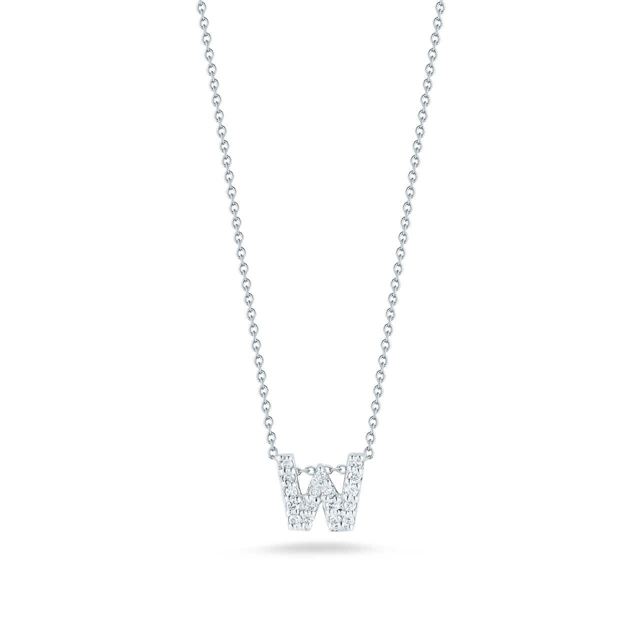 18KW TINY TREASURES DIAMOND LOVE LETTER NECKLACE