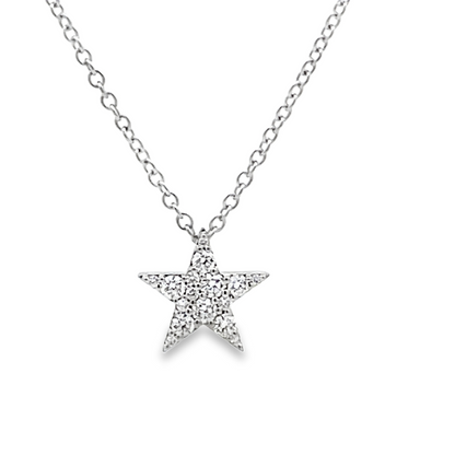 18KW LUNA PAVE STAR PENDANT