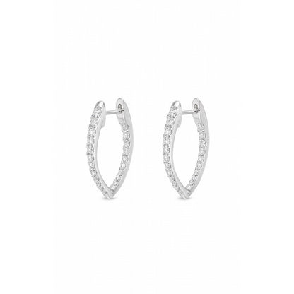 18KW IMPERIAL DIAMOND HOOP EARRINGS