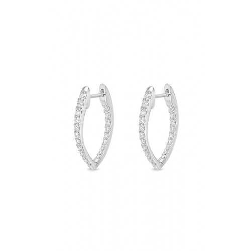 18KW IMPERIAL DIAMOND HOOP EARRINGS
