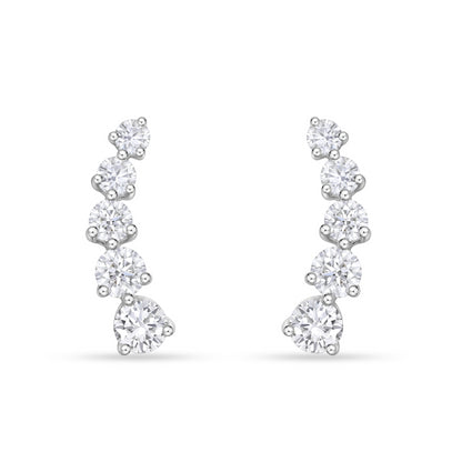 18KW DIAMOND CLIMBER EARRINGS