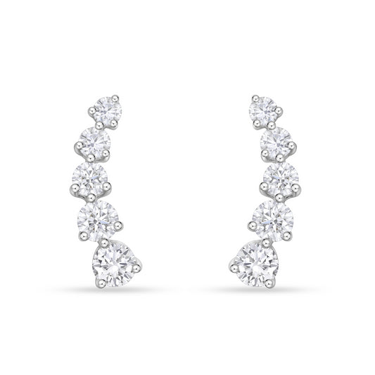 18KW DIAMOND CLIMBER EARRINGS