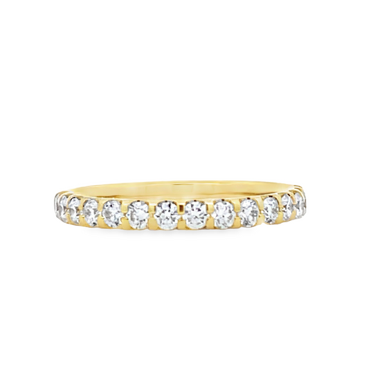 18KY ODESSA HALF-WAY DIAMOND BAND