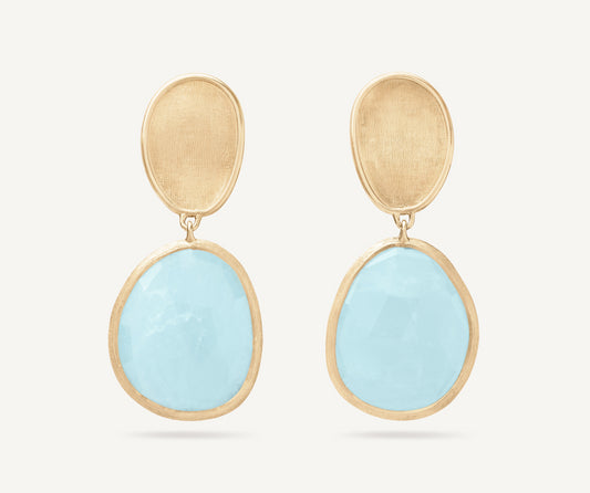 18KY LUNARIA AQUAMARINE DROP EARRINGSS