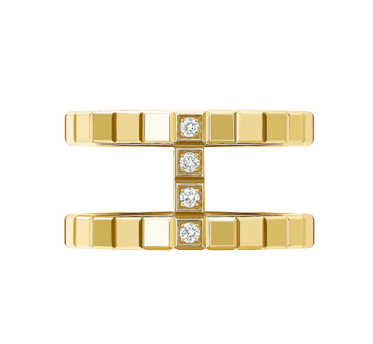 18KY DIAMOND ICE CUBE RING