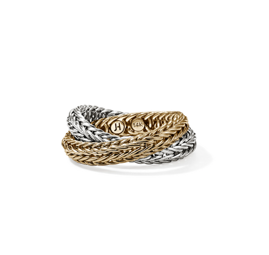 SS/14KY KAMI CHAIN CROSSOVER RING