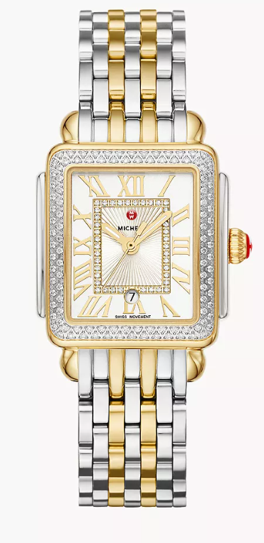 31MM 2TONE DECO MADISON MID DIAMOND DIAL AND BEZEL