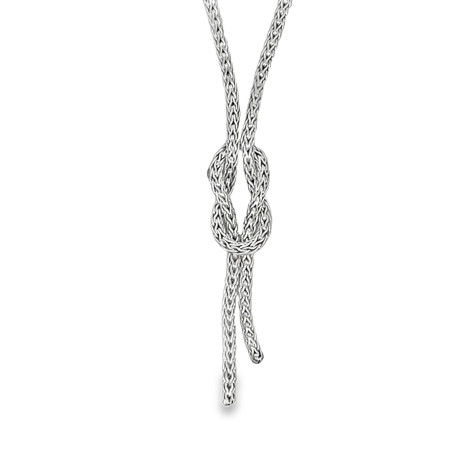 Love Knot Y Necklace, Sterling Silver