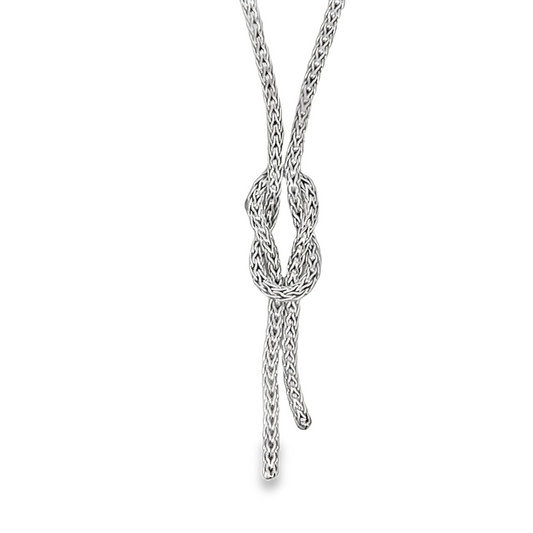 Love Knot Y Necklace, Sterling Silver