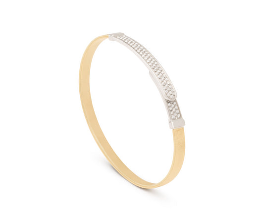 18KYW MASAI DIAMOND BANGLE