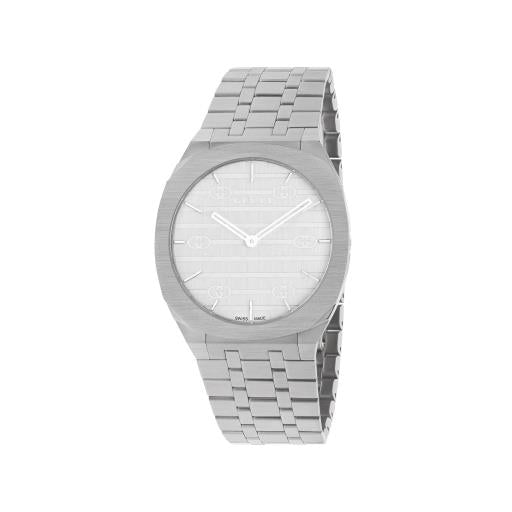 38MM SS GUCCI 25H WITH SILVER DIAL