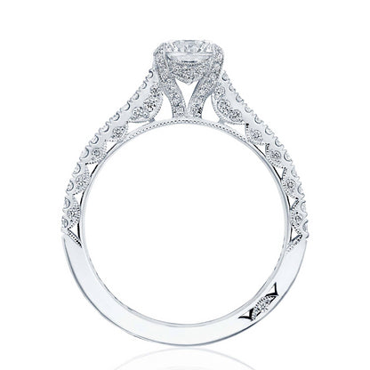 PLAT PETITE FRENCH PAVE DIA SEMI MTG .44TWT