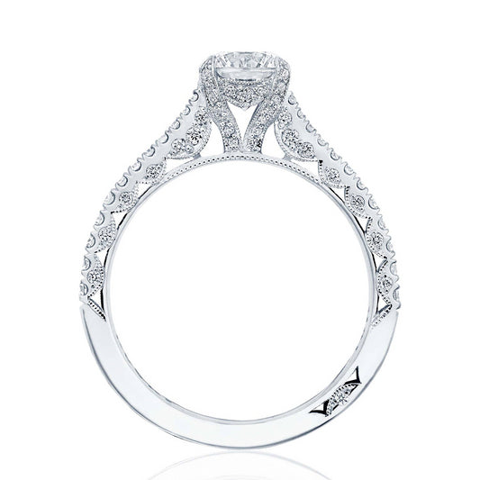 PLAT PETITE FRENCH PAVE DIA SEMI MTG .44TWT