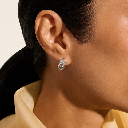 SS LOVE KNOT HOOP EARR