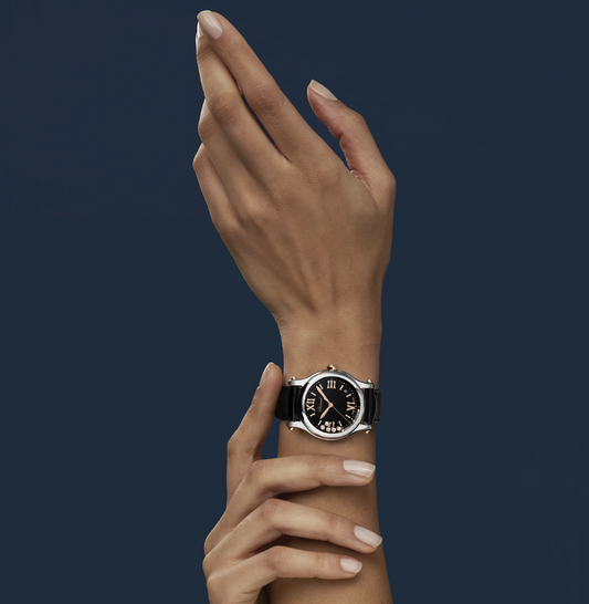 36M SS/18R HAPPY SPORT WITH FLOATING DIAMONDS