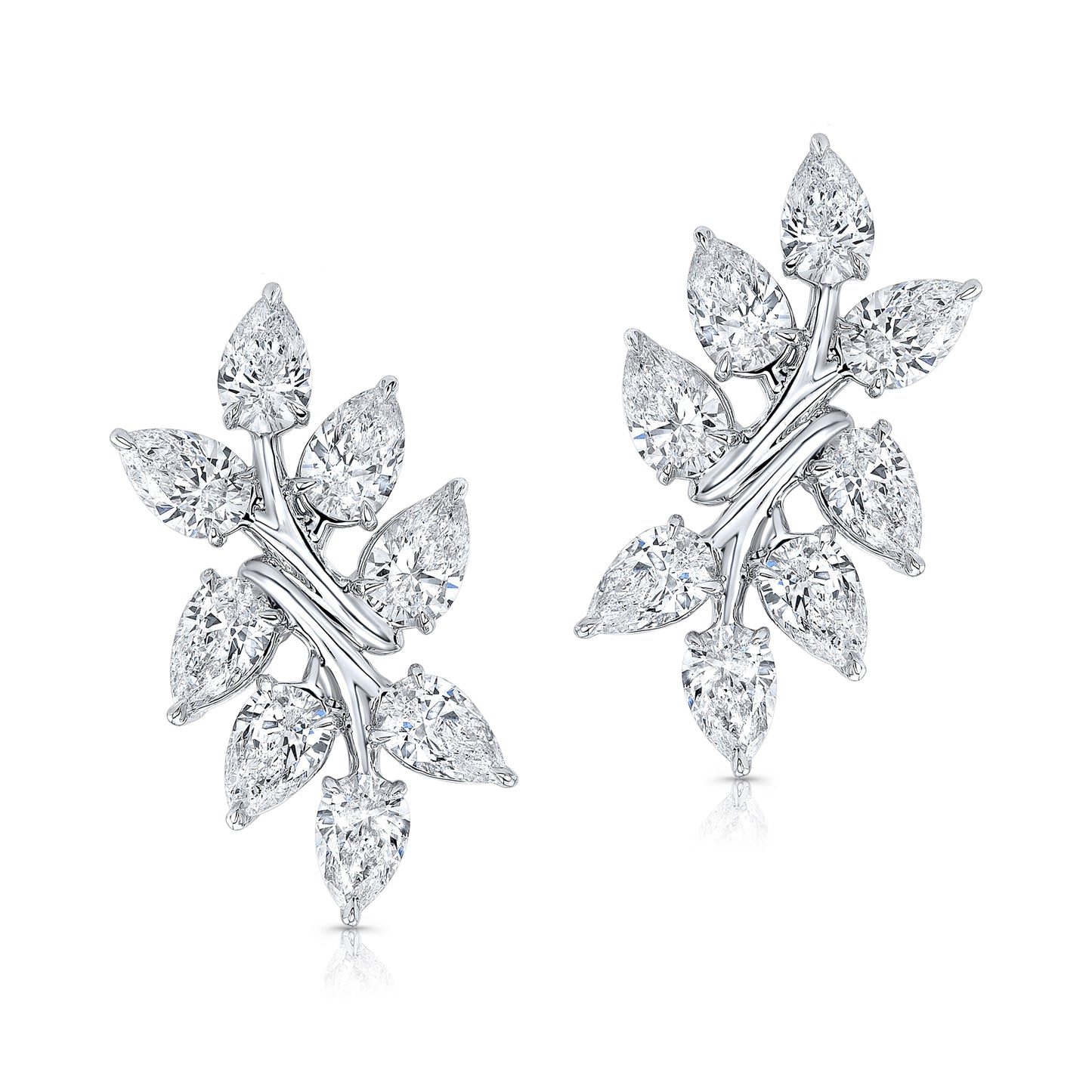 RAHAMINOV 18KW PEAR SHAPE DIAMOND EARRINGS