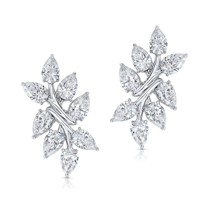 RAHAMINOV 18KW PEAR SHAPE DIAMOND EARRINGS