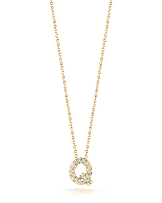 18KY TINY TREASURES DIAMOND LOVE LETTER NECKLACE