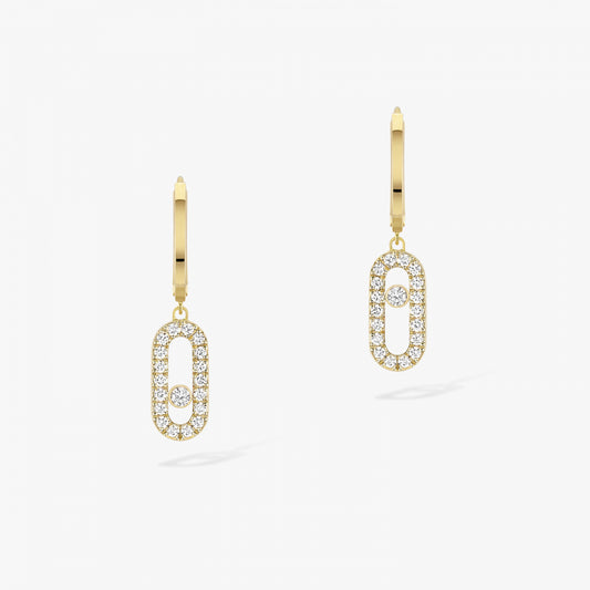 18KY MOVE UNO HOOP EARRINGS