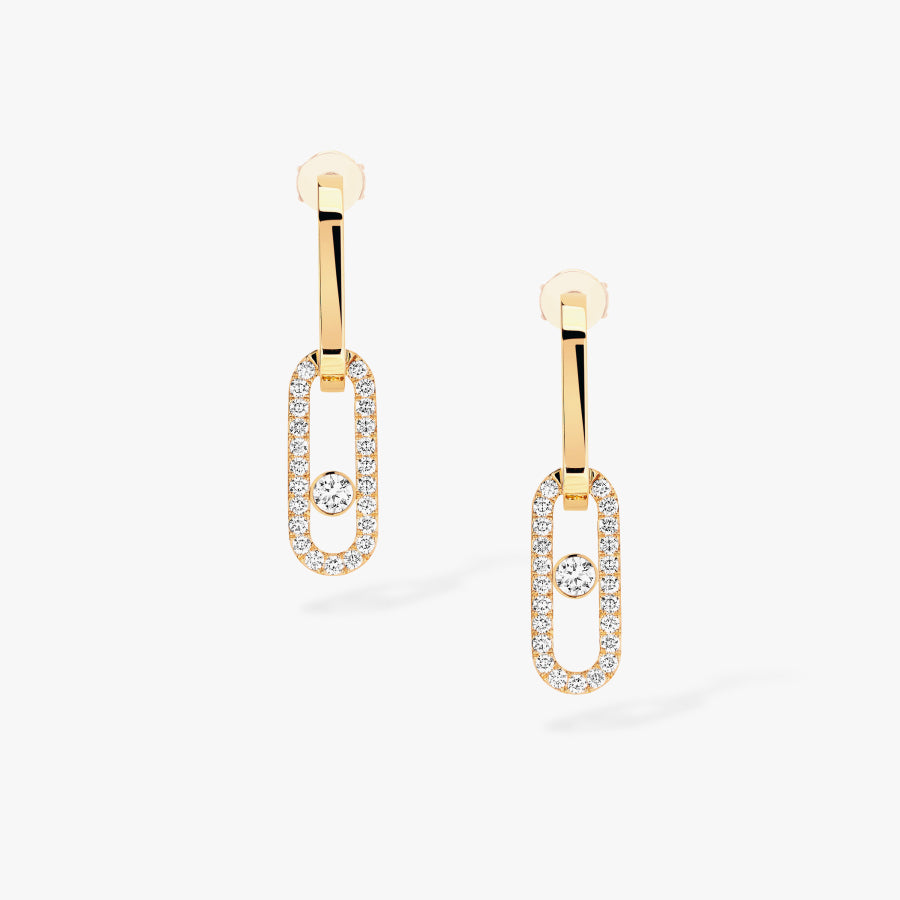 18KY MOVE LINK DANGLE EARRINGS