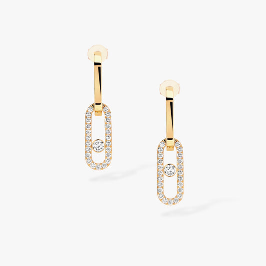 18KY MOVE LINK DANGLE EARRINGS