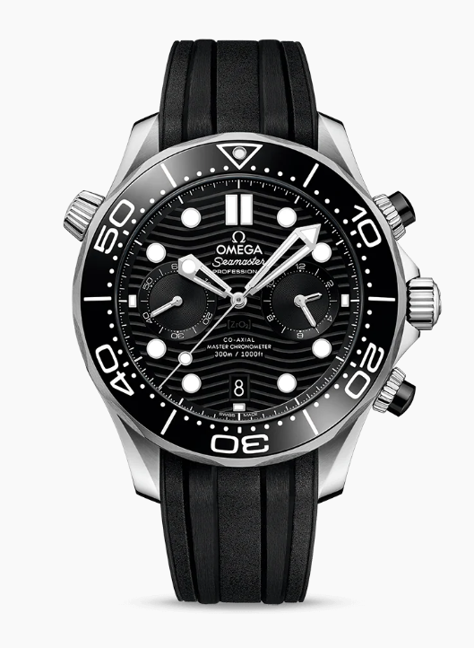 44MM SS SEAMASTER DIVER 300M BLACK CHRONO DIAL