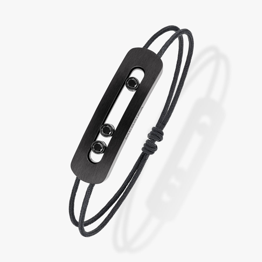 MOVE TITANIUM XL BLACK DIAMOND CORD BRACELET