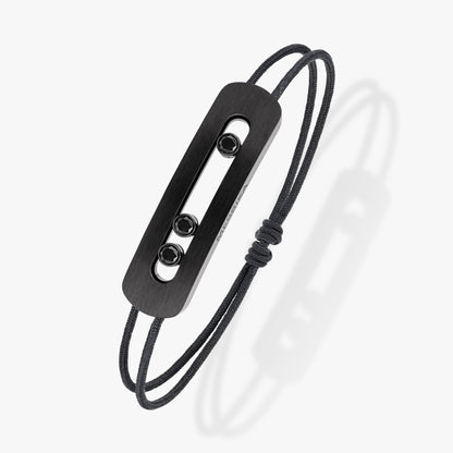 MOVE TITANIUM XL BLACK DIAMOND CORD BRACELET