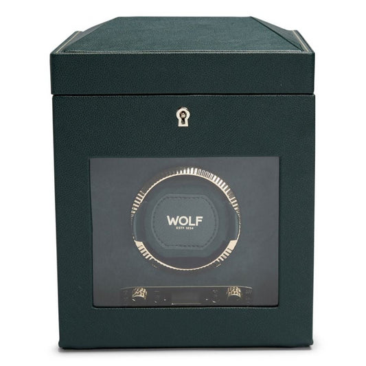 BRITISH RACING SINGLE WATCH WINDER W/ STORAGE