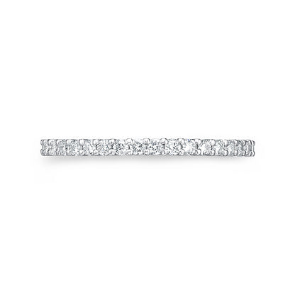PETITE PLATINUM DIAMOND HALFWAY BAND