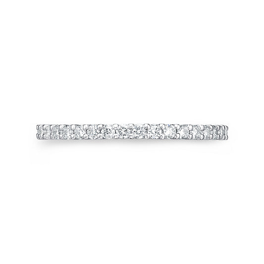 PETITE PLATINUM DIAMOND HALFWAY BAND