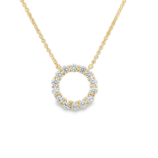 18KY DIAMOND CIRCLE NECKLACE