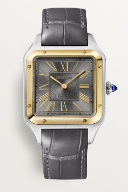 SS/18KY LARGE SANTOS-DUMONT GRAY DIAL GRAY ALLIGATOR STRAP