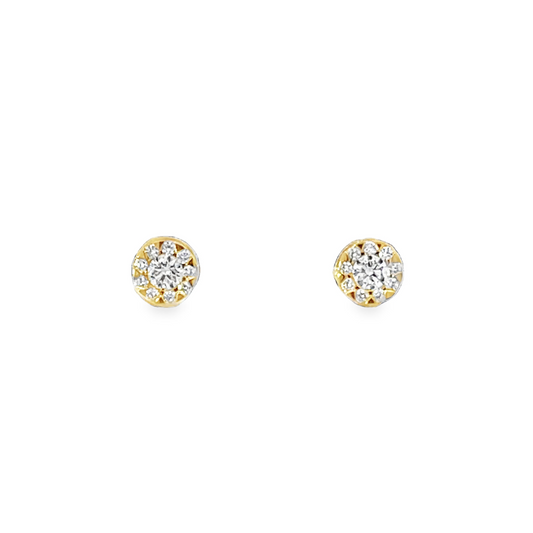 MEMOIRE 18KY BOUQUET STUDS