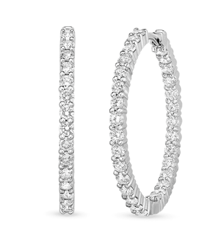 INSIDE OUTSIDE THE PERFECT DIAMOND HOOP® EARRINGS