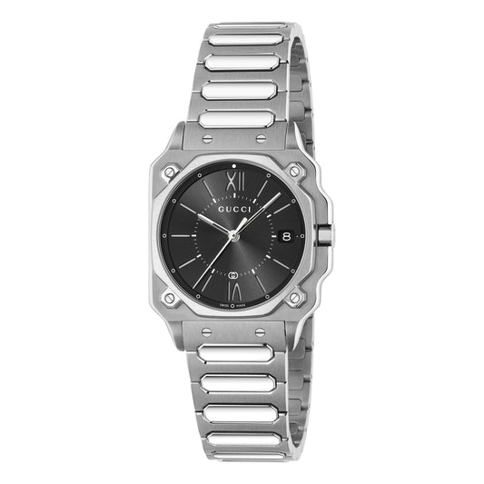 30MM SS G-FLAT BLACK DIAL WITH DATE