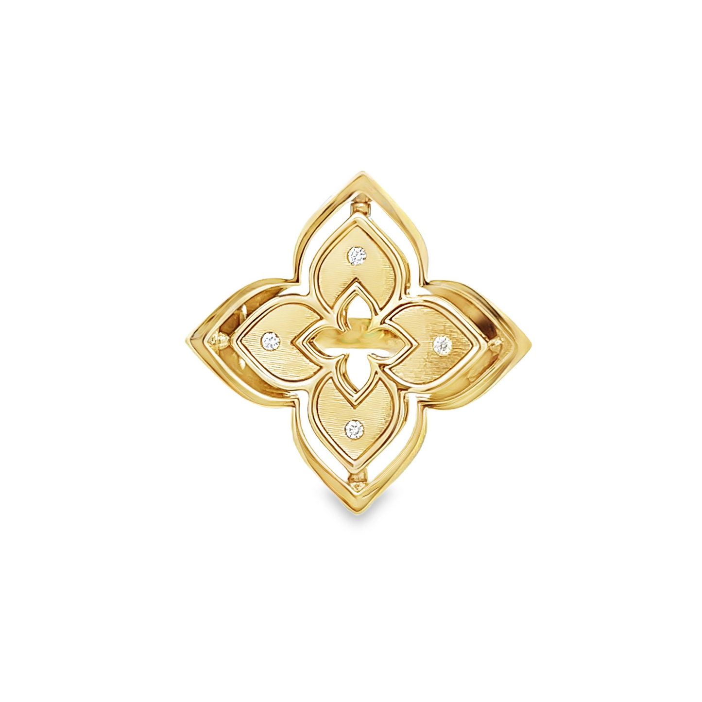 18KY VVENETIAN PRINCESS PIROUETTE MEDIUM FLOWER RING