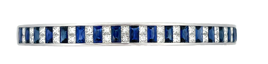 18KW SAPPHIRE AND DIAMOND BANGLE