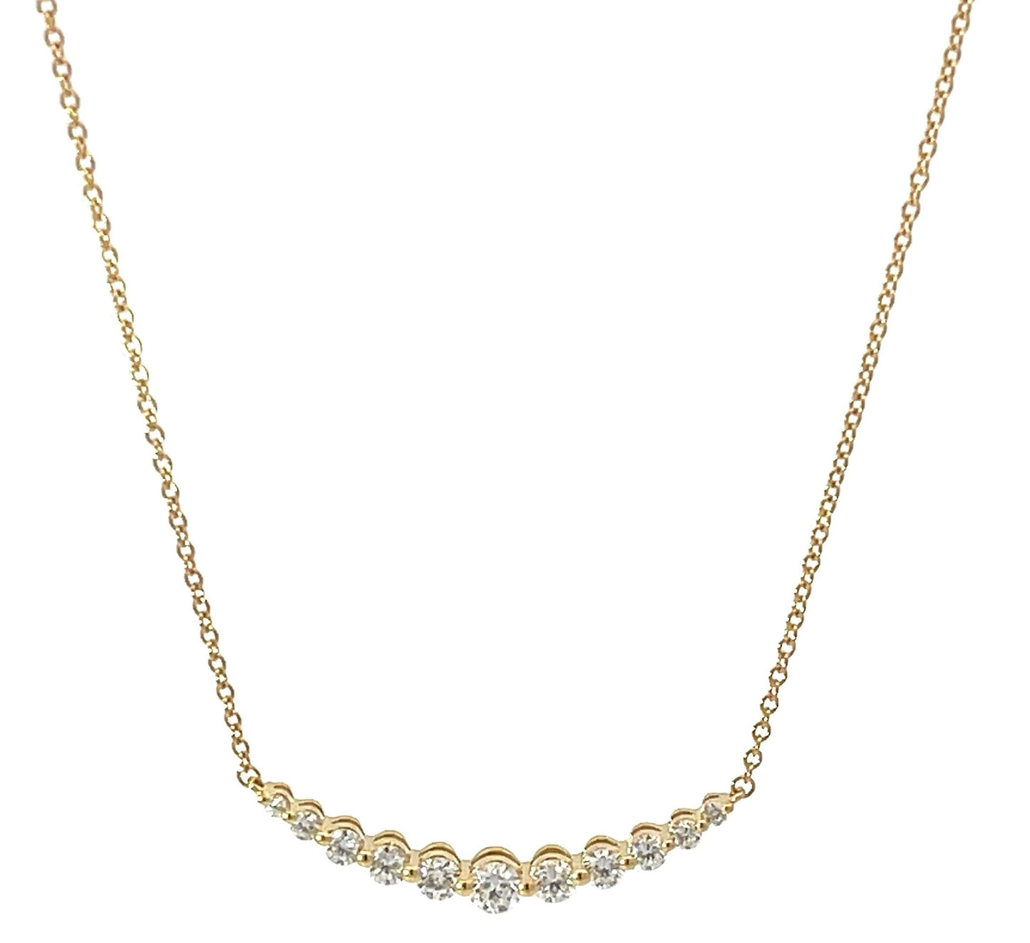 18KY DIA SMILE NECKLACE 1.13CTW SN# 1295429-1