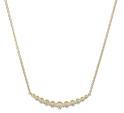 18KY DIA SMILE NECKLACE 1.13CTW SN# 1295429-1