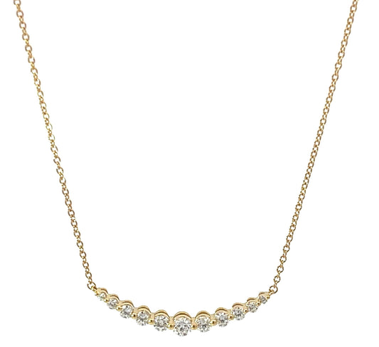 18KY DIA SMILE NECKLACE 1.13CTW SN# 1295429-1